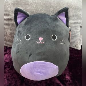 Squishmallows Black and Purple Cat Plush Toy